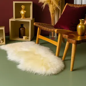 Natural 100% Sheepskin Rug – New Home Gift (41 in x 23 in)