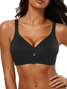 Bras for Women Wireless Supportive Bralette Push Up Full Coverage Everyday Bras No Underwire Seamless Comfort T-Shirt Bra