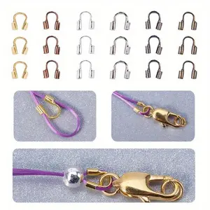 100pcs Wire Protectors Wire Guard Guardian Protectors Loops U Shape Accessories Clasps Connector For Jewelry Making
