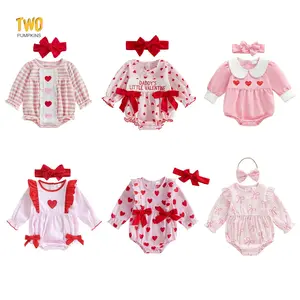 Baby Girl Valentines Outfit Newborn Girl Daddys Little Valentines Bubble Romper Onesie Cute Spring Clothes