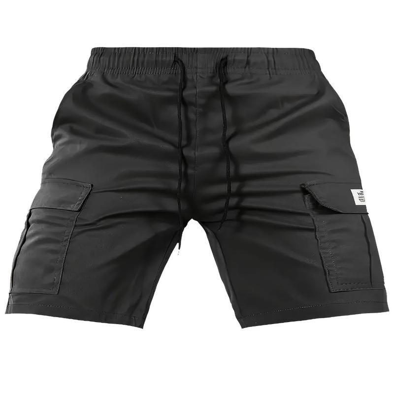 Men'S Drawstring Cargo Shorts - Multiple Pocket Design, Black, Olive Green, Gray, Khaki Casual, Sporty, and Stylish for Outdoor Activities, Hiking, Everyday Wear, Casual Wear|Stylish Shorts|Durable Fabric