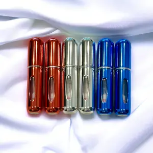5ml Travel Mini Perfume Refillable Bottle, Love USA, Atomizer Cologne Container Liquid Organizer Canister