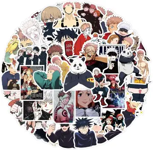 50Pcs Jujutsu Kaisen Sticker for Kids, Cool Anime Cartoon Waterproof Vinyl Stickers for Adult Teen Girl Student Water Bottle Laptop Phone Computer Guitar Notebook Skateboard Travel Case Scrapbook