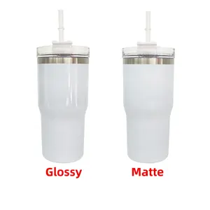 25pcs 20oz White Glossy Matte Optional Blank Sublimation Tumblers USA Warehouse White Blank Sublimation Tumblers Mugs