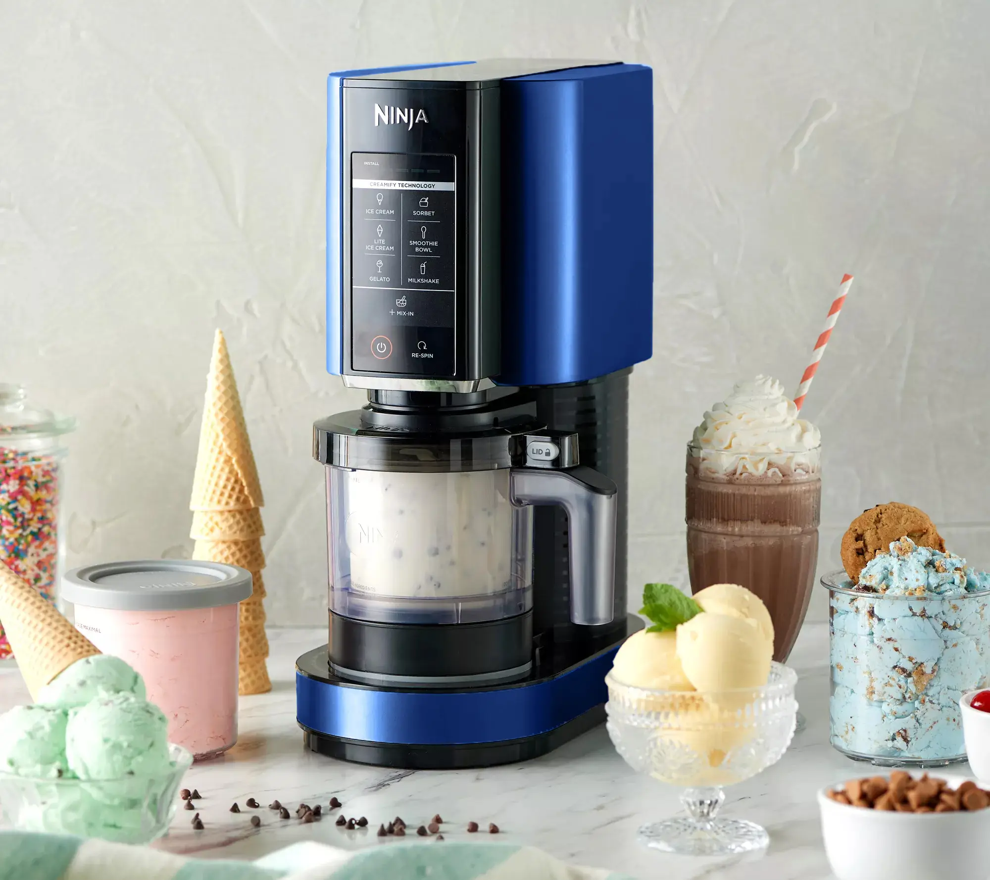 Ninja CREAMi 7-in-1 Frozen Treat Maker w/ Extra Pints