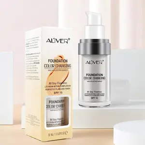 Color Changing Lliquid Foundation, 1 Count/2 Counts Long Lasting Hydrating Makeup Base, Moisturizing Foundation, Makeup Product for Women & Girls, Concealer