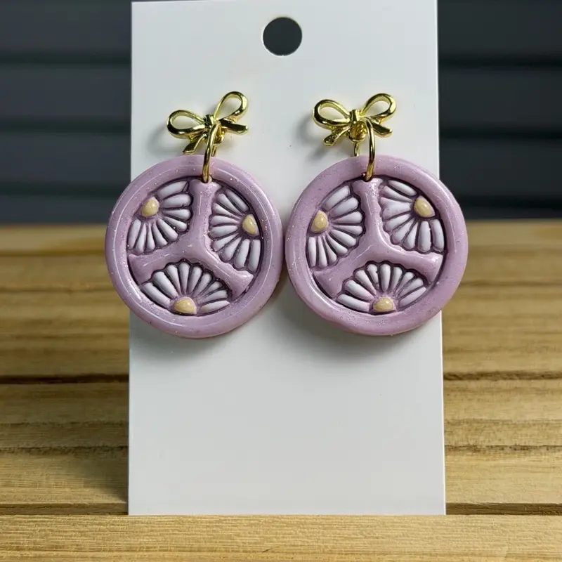 Small Polymer Clay Dangle Earrings for Women, Cute Handmade Statement Earrings for Daily Wear