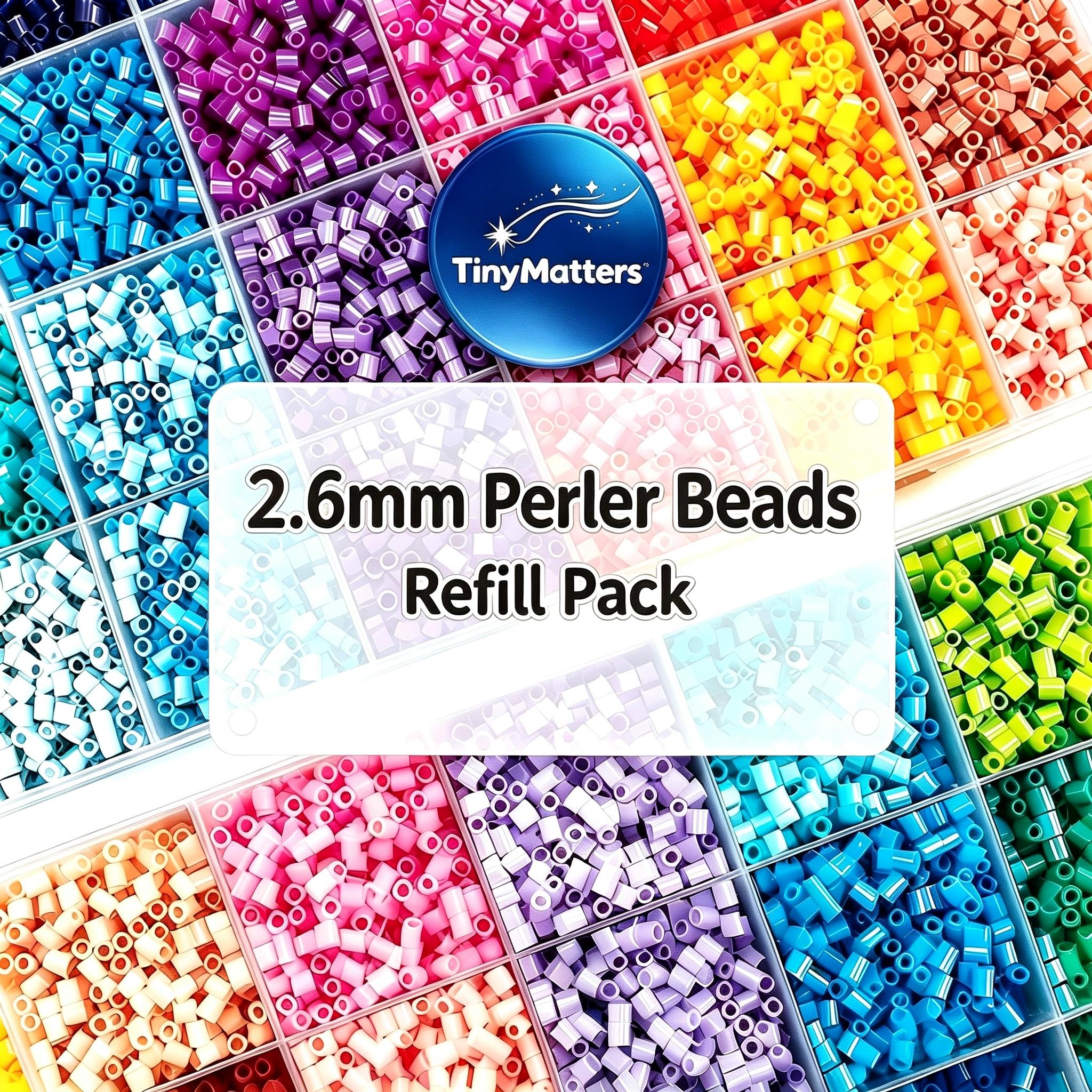 Fuse Beads Refill Pack, 221 Assorted Colors DIY Pixel Art Melting Beads Craft Supplies