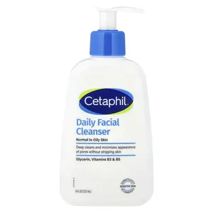Cetaphil Daily Facial Cleanser, Normal to Oily Skin, 8 fl oz (237 ml)