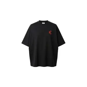 Copped Seamless Double Layer Tee Black / Red