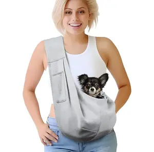 Breathable Dog Sling Carrier, Portable Travel Pet Sling Shoulder Bag Carrier, Dog Bag for Travel, Suitable for Small To Medium Pets, Cute Puppy Bag, Animal Carrier