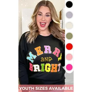 Merry and Bright Ideal Chenille Sweatshirt
