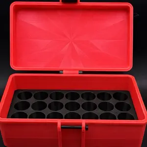 10 ml Vial Case Holds 28 Vials Red Storage Container for Lab Supplies