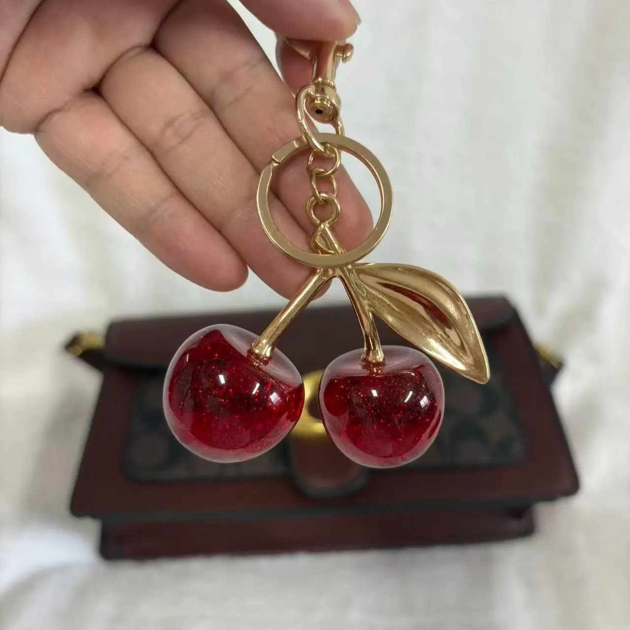coffee+Cherry Keychain