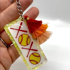 Softball keychain