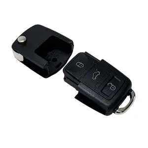 for Volkswagen Remote Folding Key Replacement Shell, Car Key Accessory, Car Key Protector, Compatible with Beetle Golf Jetta 2002-2005 Passat, No Chip No Battery No Blank Key