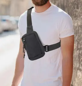 Men's Shoulder Bag Oxford Chest Bag Sling Crossbody Bag Casual Travel Phone Bag