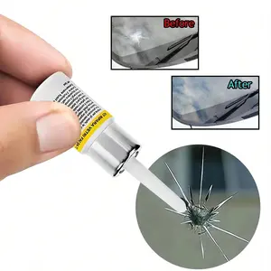 Glass Repair Agent, Windshield Repair Kit, Cracks Gone Glass Repair Kit Automotive Glass Windscreen Tool for Fixing Chips, Cracks and Star-Shaped Crack - Nano Fluid Filler Repair Kit Windshield Crack Repair Kit.