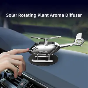 Car Air Freshener Diffuser, Solar Rotating Helicopter Aromatherapy Zinc Alloy Diffuser, Car Diffuser for Fragrance Sticks, Relieve Stress and Purify Odors for Car and Home-MM1