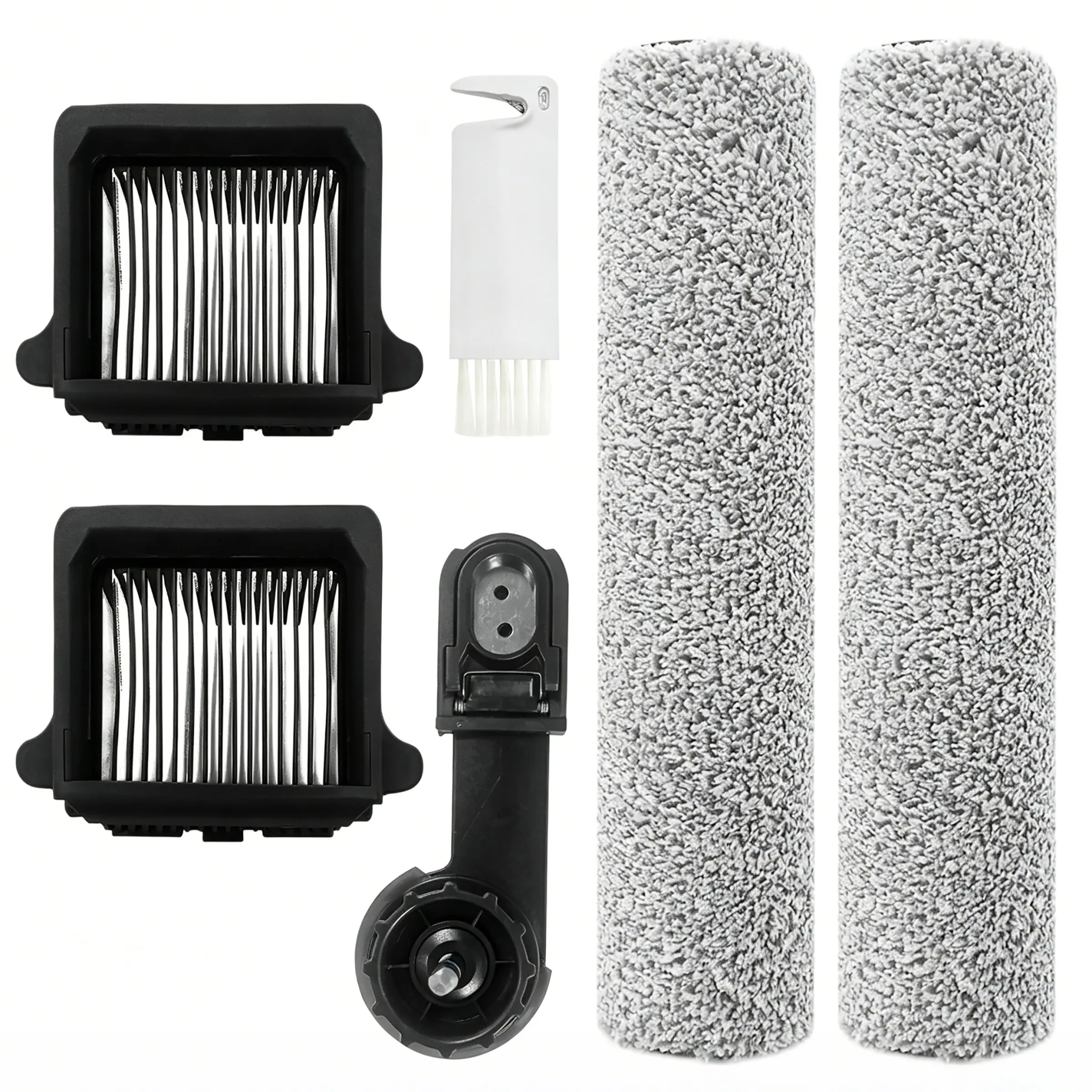 HOME TIMES 6 Pcs Replacement Brush Roller and Vacuum Filter For Tineco Floor ONE S7 Flashdry Smart Cordless Wet Dry Vacuum Cleaner Home Cleaning System(2 Roller Brush+2 Hepa Filter+1 Handle+1 Cleaning Brush)