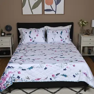 3pc Disperse Print Quilt Set Soft Cozy Quilt Set 1 Quilt, 2 Shams Birthday Christmas Gifts