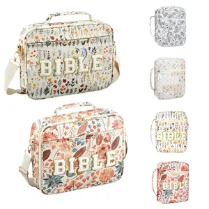 Bible Cover Case for Women, Large Bible Bag w/Shoulder Strap, Bible Study Supplies BibleJournaling Kit Book Carrying Casefor Girls Bible Study Supplies Accessories  with BibleHighlighters, Mothers Day Christian Gifts forWomen