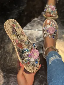 Women's Plus Size Flat Sandals, Bohemian Vintage Design, Comfortable Fashion Daily Wear Shoes, Perfect Summer Choice