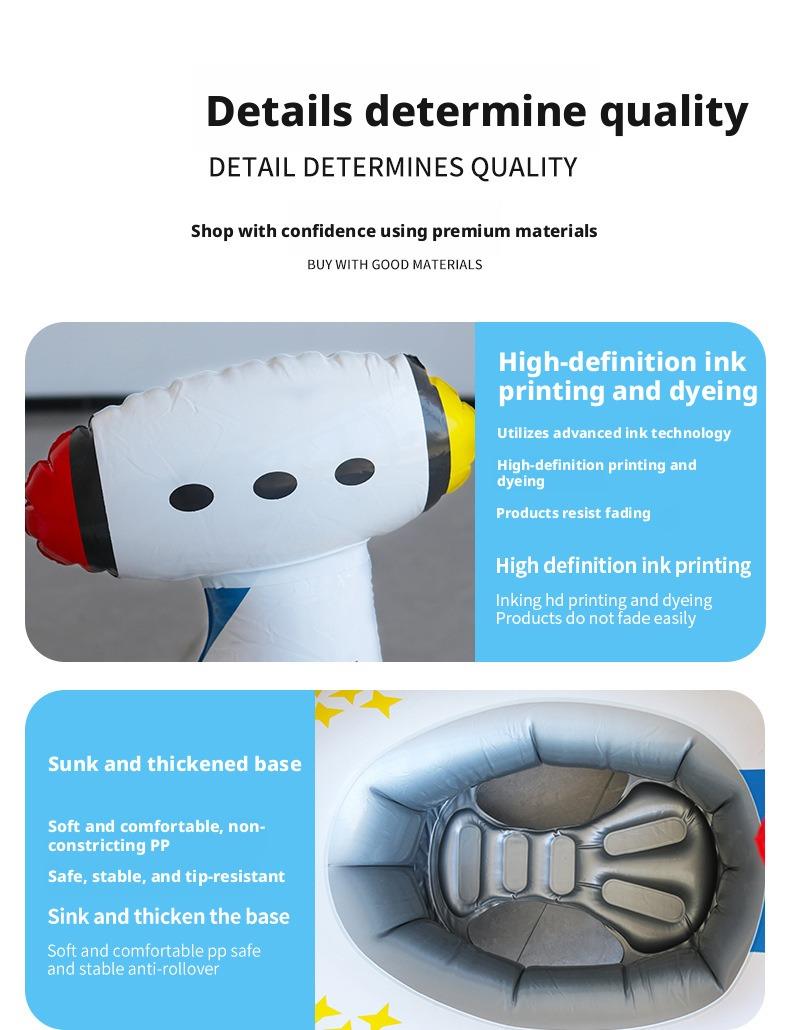 New model baby seat swimming ring with steering wheel children's airplane seat swimming pool play water toy