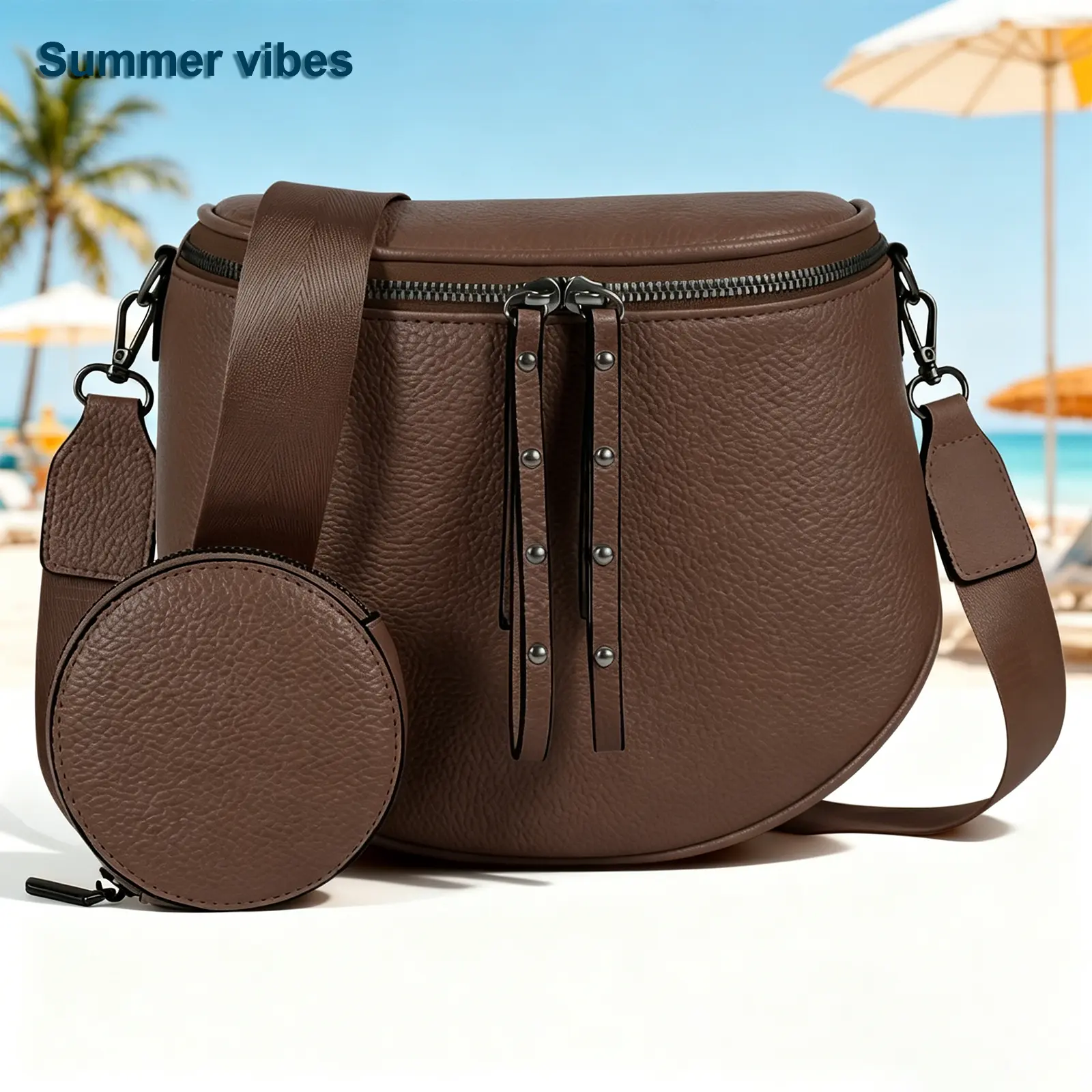 CHERUBEL Women's Chic Crossbody Fanny Pack - Waterproof, Large-Capacity Adjustable Shoulder Bag for Women with Coin Purse, Ideal for Travel & Party