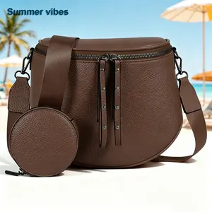 [Summer Vibes] This women's portable large-capacity, waterproof  waist bag features an adjustable shoulder strap and a small coin purse, making it perfect for outdoor activities, travel, and social gatherings. It's also an excellent gift choice.
