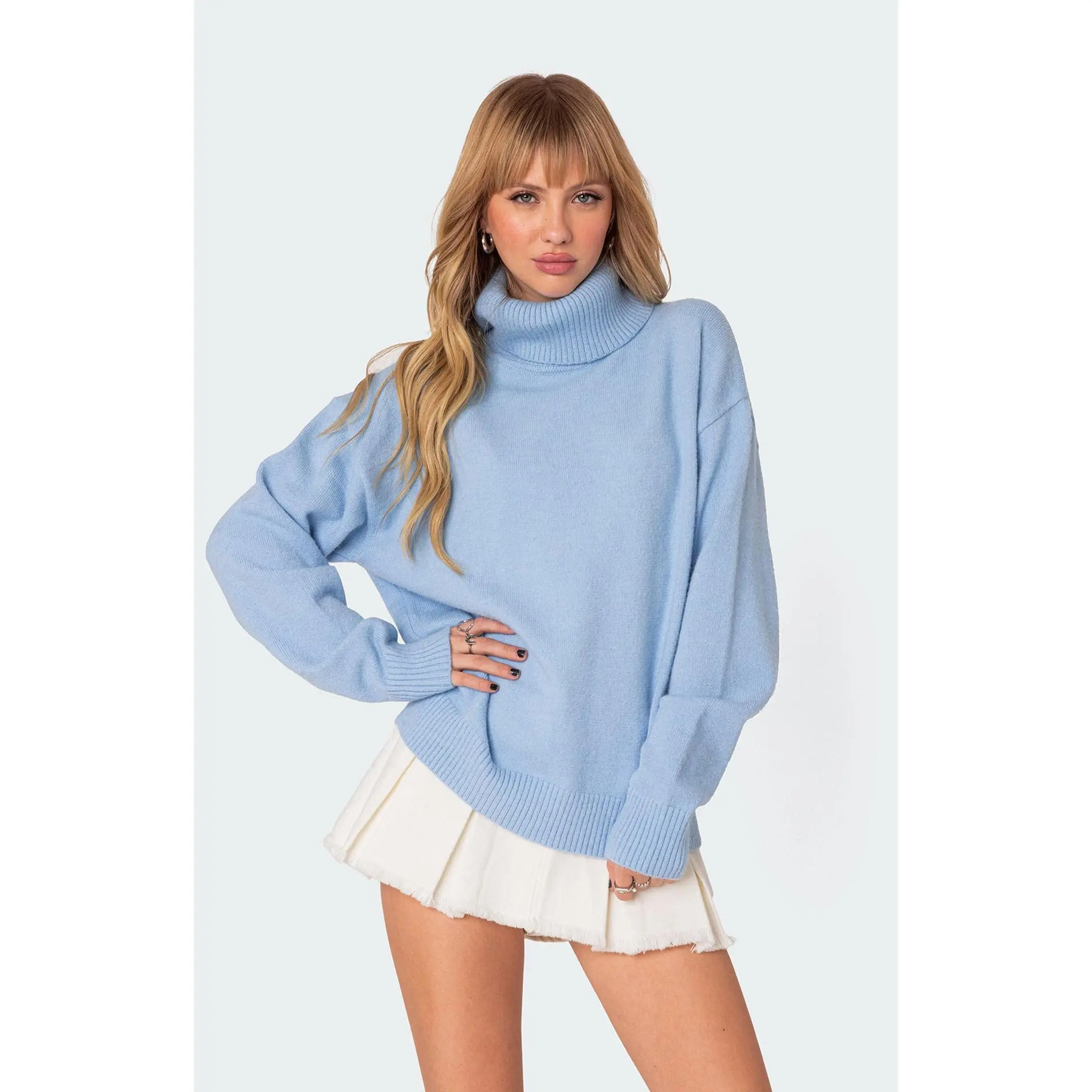 Edikted Women's Isabelle Oversized Turtle Neck Sweater Edikted Women's Isabelle Oversized Turtle Neck Sweater