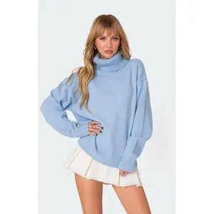 Edikted Women's Isabelle Oversized Turtle Neck Sweater