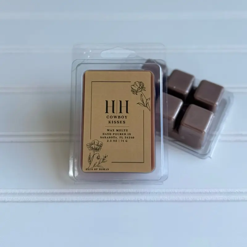 H|H Cowboy Kisses 2.5oz 71g Scented Wax Cubes for Home Fragrance Hand Poured in Sarasota,FL