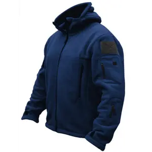 Men's Cozy Fleece Jacket, Zipper Hooded Windproof Coat For Autumn And Winter, Men's Solid Color Fleece-lined Hooded Jacket With Multiple Pockets