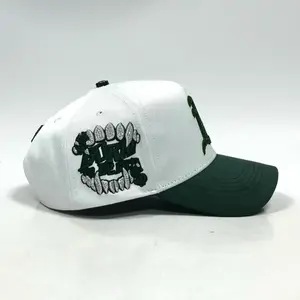 Premium highquality White & Green Snapback Hat.