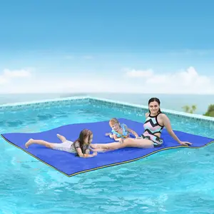 Floating Water Mat - 7/8/9/13 FT Lily Pad Floating Mat, 3-Layer Tear-Resistant XPE Foam Floating Pad for Multiple Users, Water Floating Mat for Pool, Lake, Ocean, Boat, Beach, River