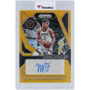 Michael Porter Jr. Denver Nuggets Autographed 2023-24 Panini Prizm Signatures Gold Wave #SIG-MPJ #6/10 Card - Fanatics Authentic Certified