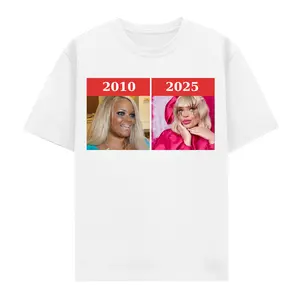 Trisha Paytas 2010 vs 2025 Glow Up T-Shirt, Funny "Then and Now" Meme Graphic Tee, Unisex Internet Icon Merch for Pop Culture Fans, Retro Y2K Aesthetic Casual Top Gift.