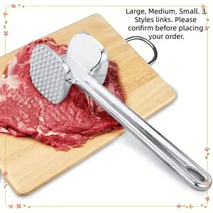 1pc Square Head Meat Hammer, Steak Tenderizer, Home Use Large Rib Tenderizer, Beef Hammer, Dual-Sided Meat Pounder
