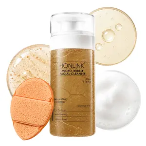 HONLINK Micro-Bubble Cleanser with Walnut Shell Powder + Oat Extract | Gentle Exfoliating Foam for Blackheads & Smooth Skin