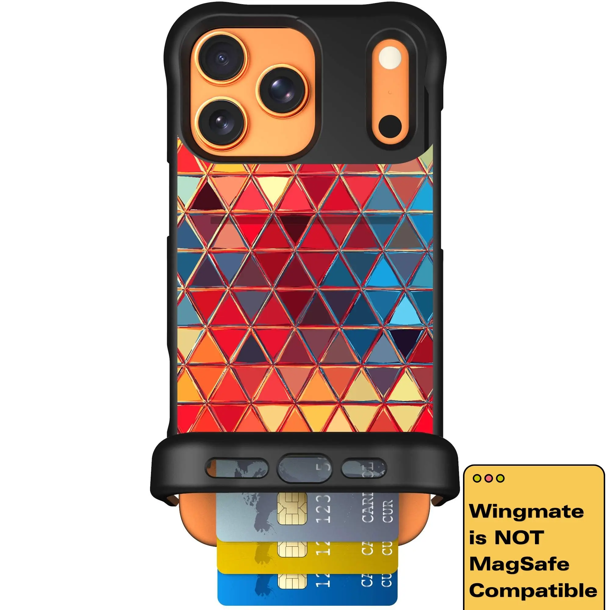 Scooch Wingmate Hidden Wallet Case - Festive Glass (Not MagSafe Compatible)