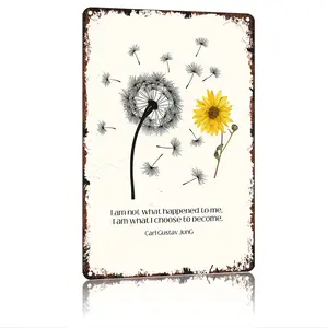 Inspirational Carl Jung Quote I Am Not What Happened To Me Metal Sign —Aluminum 8X12Inch For Wall Decoration In Bathroom, Bedroom, Living Room, Outdoor And Anywhere