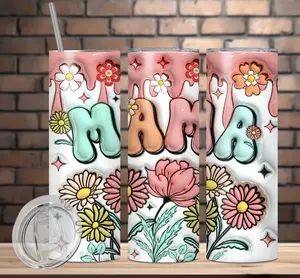 Mama Floral Drip 20 Oz Tumbler -- Mother - Mom