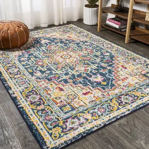 JONATHAN Y Brooklyn Geometric Medallion Indoor Area Rug; for Living Room, Kitchen, Bedroom, Dining Room, Office