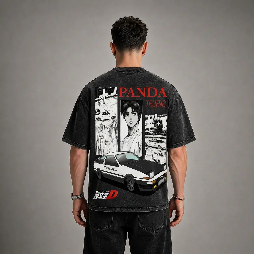INITIAL D AE86-086 Oversized T-Shirt, Premium Cotton Shirt Regular