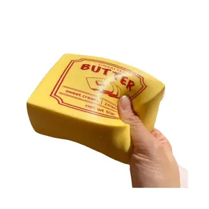 Super Soft Butter Block Squishy, Finger Absorbing, Slow Rebound, Simulation Food, Stress Relief, Decompression Toy, Fidget Toy, Anxiety Relief, Portable Relax Toy, Stress Ball