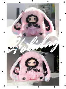 Baby three  Liila's Masquerade party with my girl 600% v3 Plush Toy Doll Blind Box Collection，Bunny Plush Dolls，Soft Furry Collectibles，Backpack or clothing decoration，Stuffed Anima