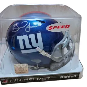 Daniel Jones signed Mini Helmet and 8x10 CERT with 3 bonus cards