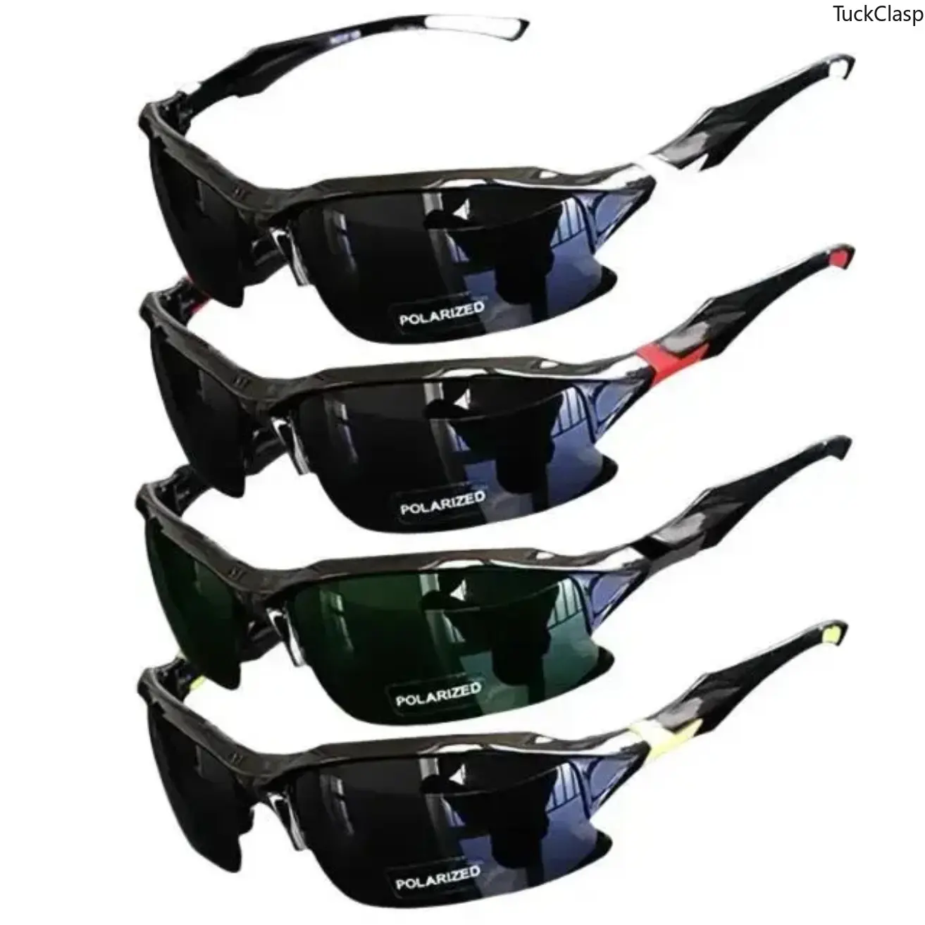 Sports Polarized Sunglasses for Men, Lightweight Half Frame Cycling Glasses with UV Protection, Durable Goggles for Running, Fishing, Driving, and Outdoor Activities,summer sport sunglass,the polarized glasses