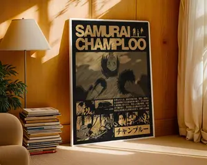 Samurai Champloo Anime Poster | Vintage Manga Art Print